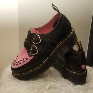 Dr Martens Lazy Oaf Platform Creeper in Pink/Black Size 39